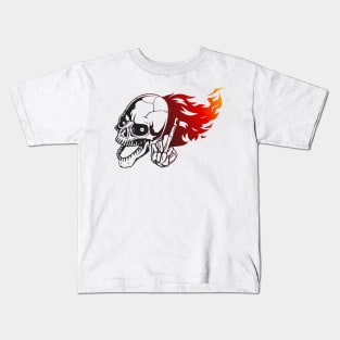 Fire Skull Kids T-Shirt